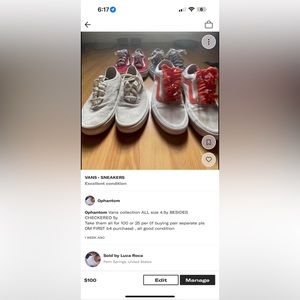 VANS COLLECTION READ DESCRIPTION